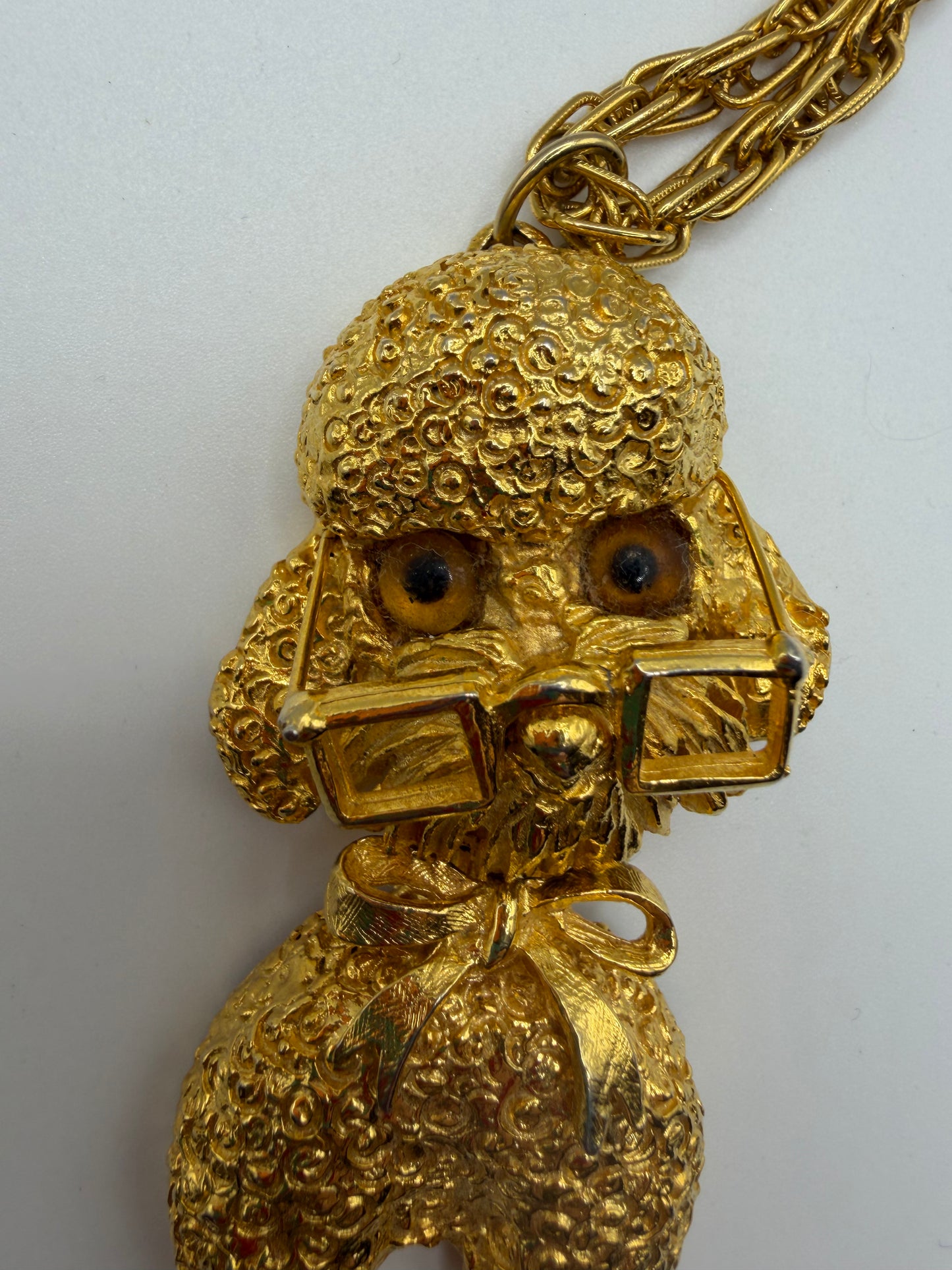 Vintage Articulated Smarty Pants Poodle Necklace