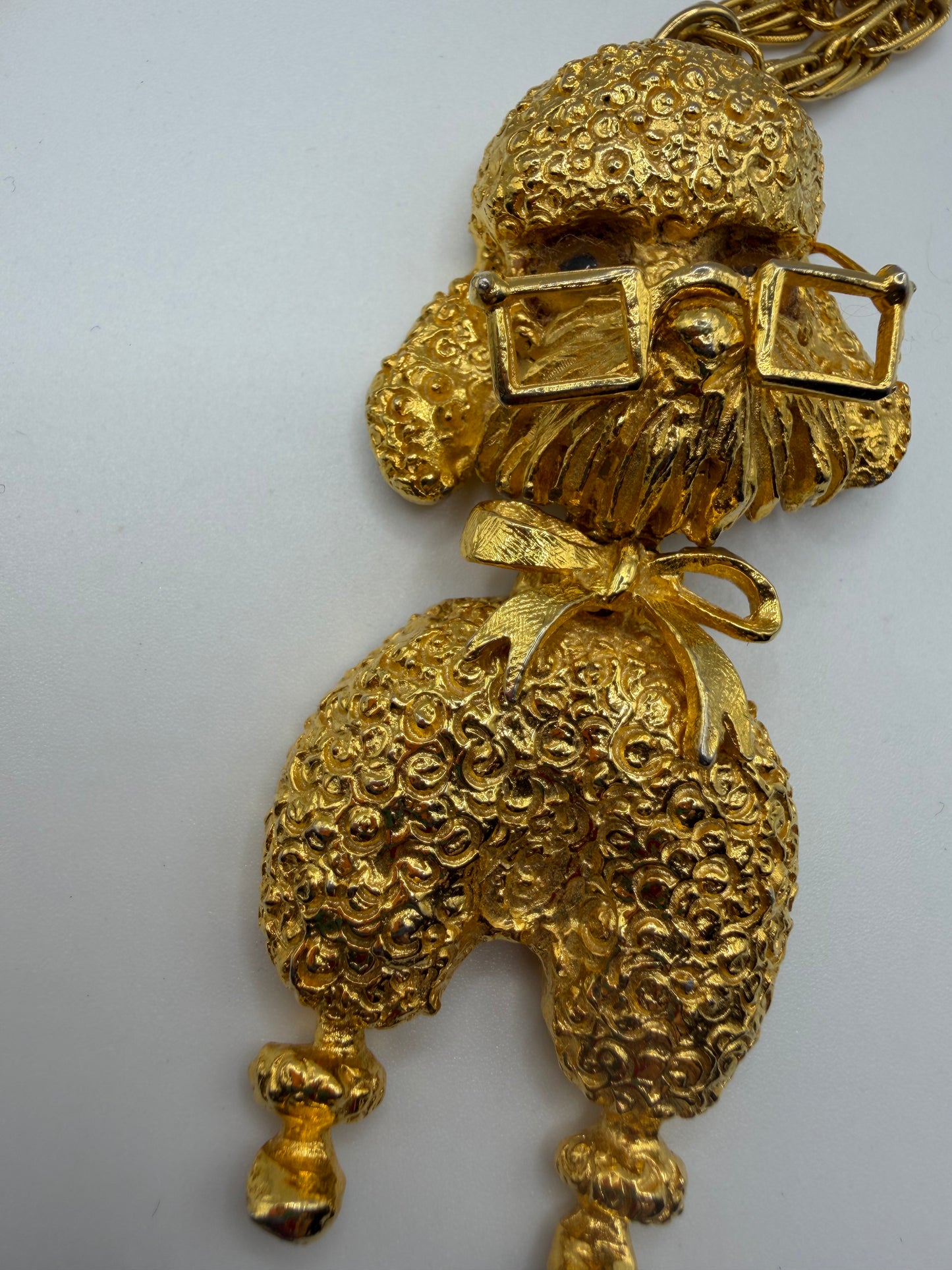 Vintage Articulated Smarty Pants Poodle Necklace