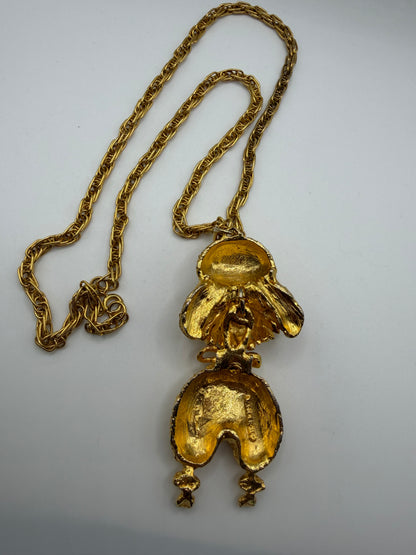 Vintage Articulated Smarty Pants Poodle Necklace