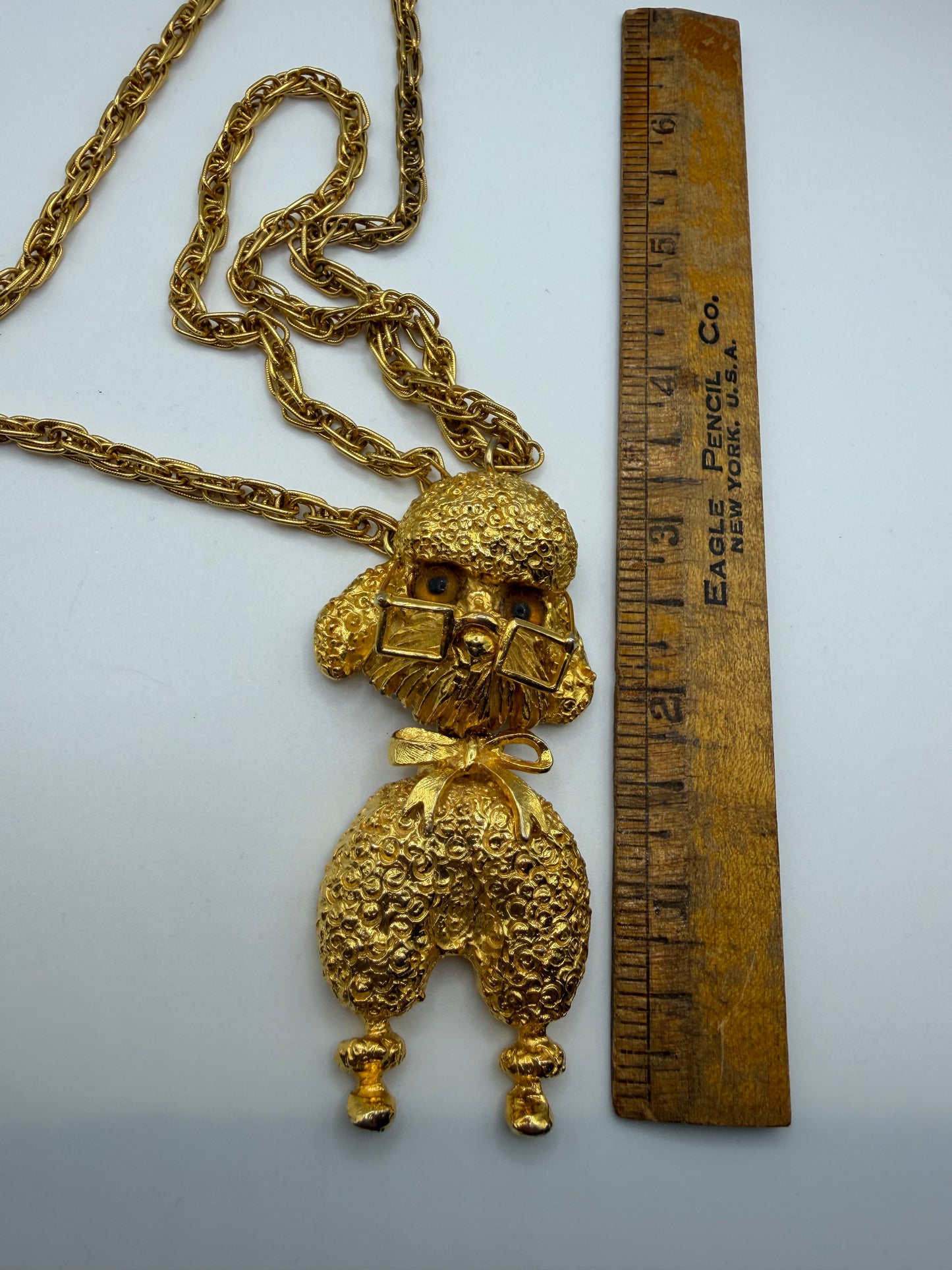 Vintage Articulated Smarty Pants Poodle Necklace