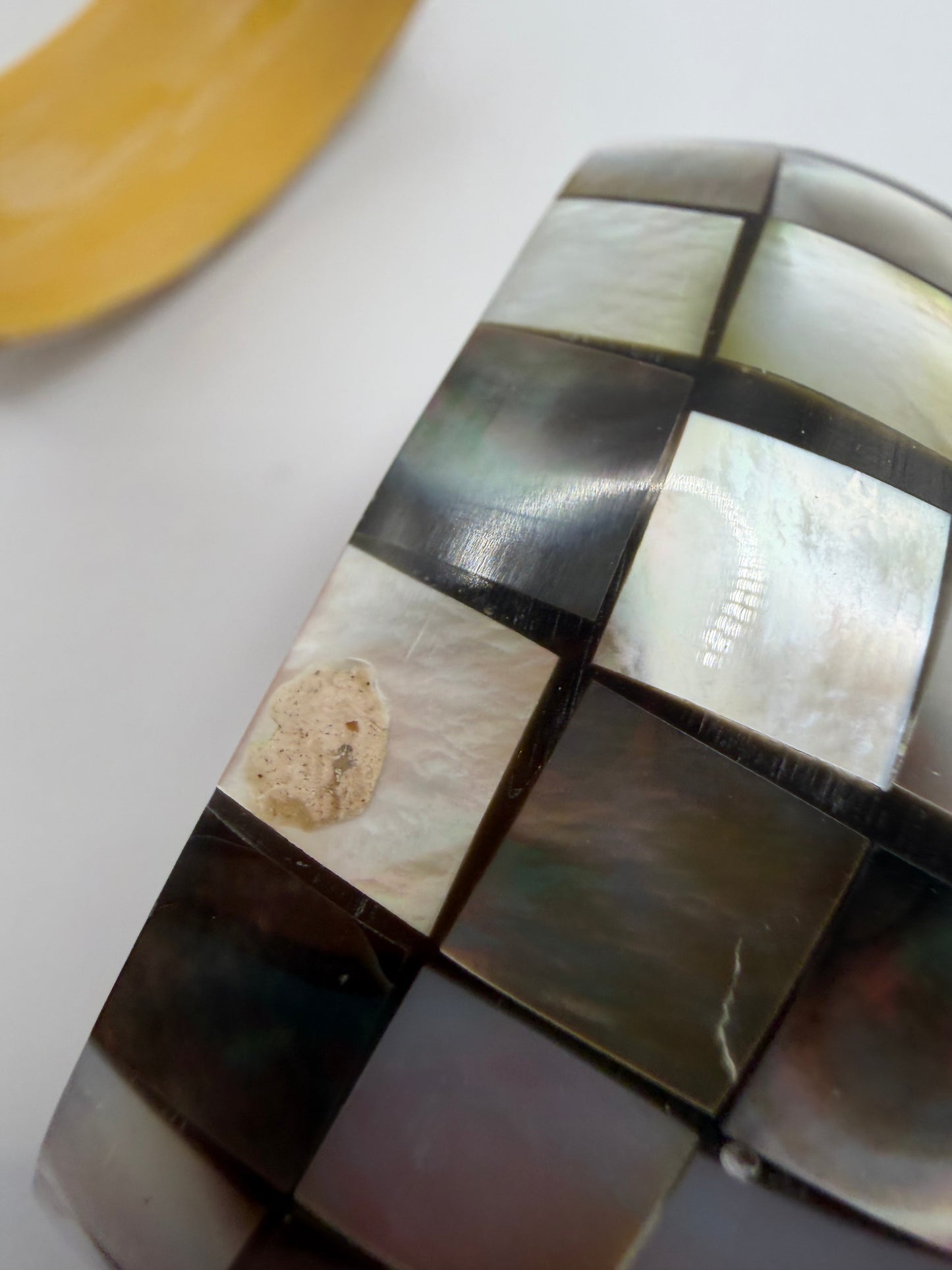 Vintage Chunky Maximalist Mother of Pearl Bangle Set