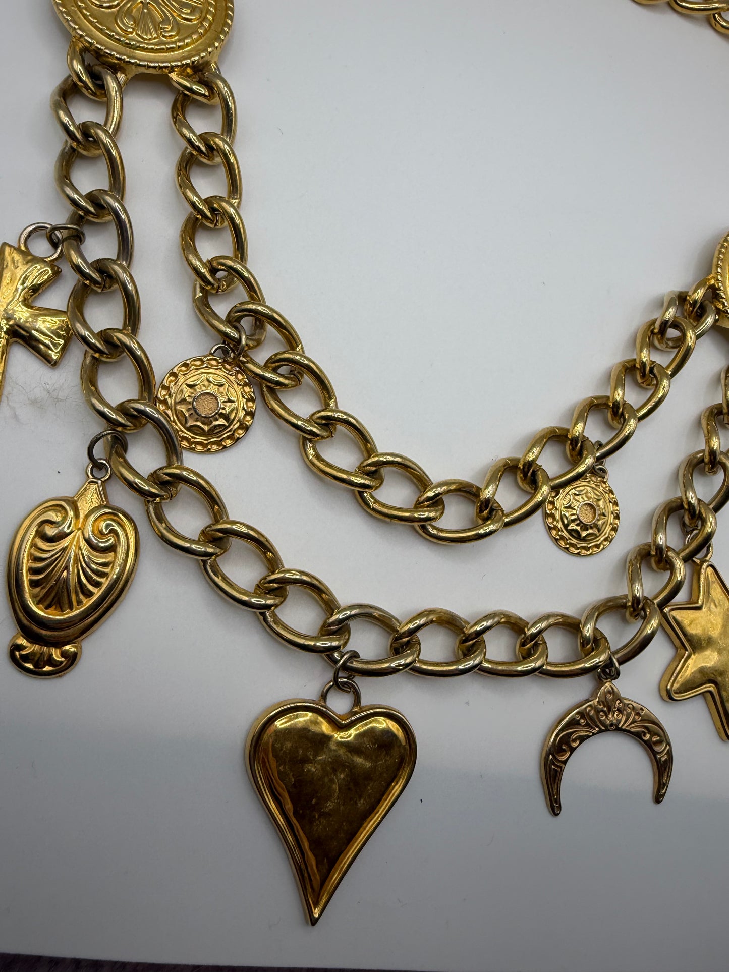 Vintage Iconic Escada Charm Necklace & Belt