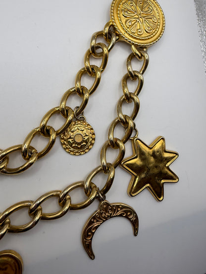 Vintage Iconic Escada Charm Necklace & Belt