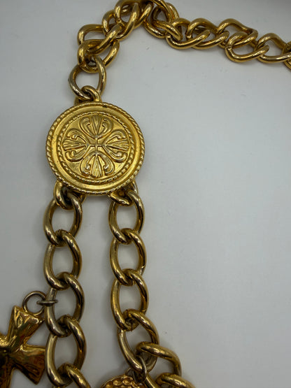 Vintage Iconic Escada Charm Necklace & Belt