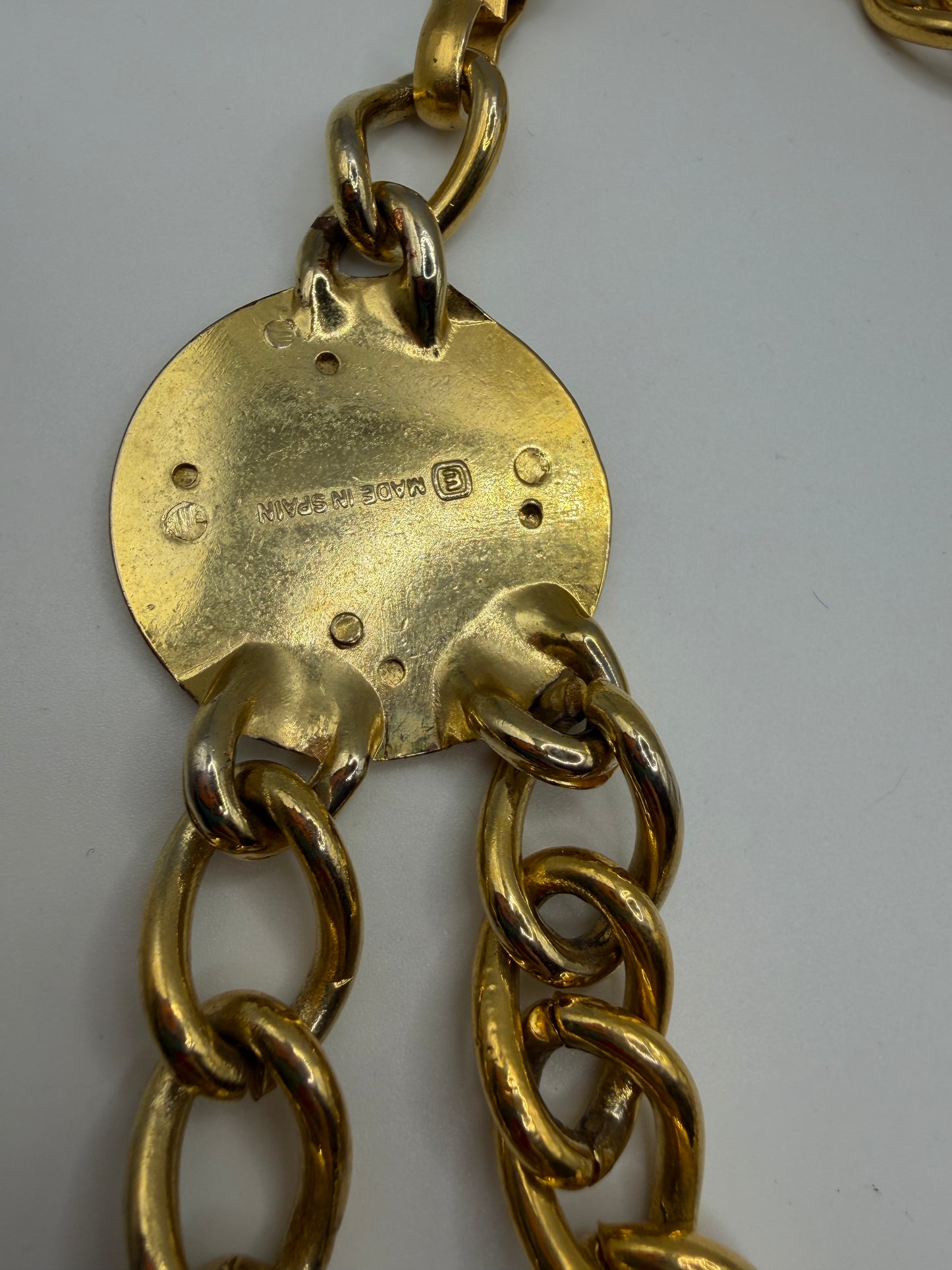 Vintage Iconic Escada Charm Necklace & Belt