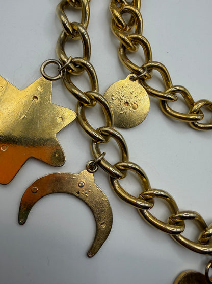 Vintage Iconic Escada Charm Necklace & Belt