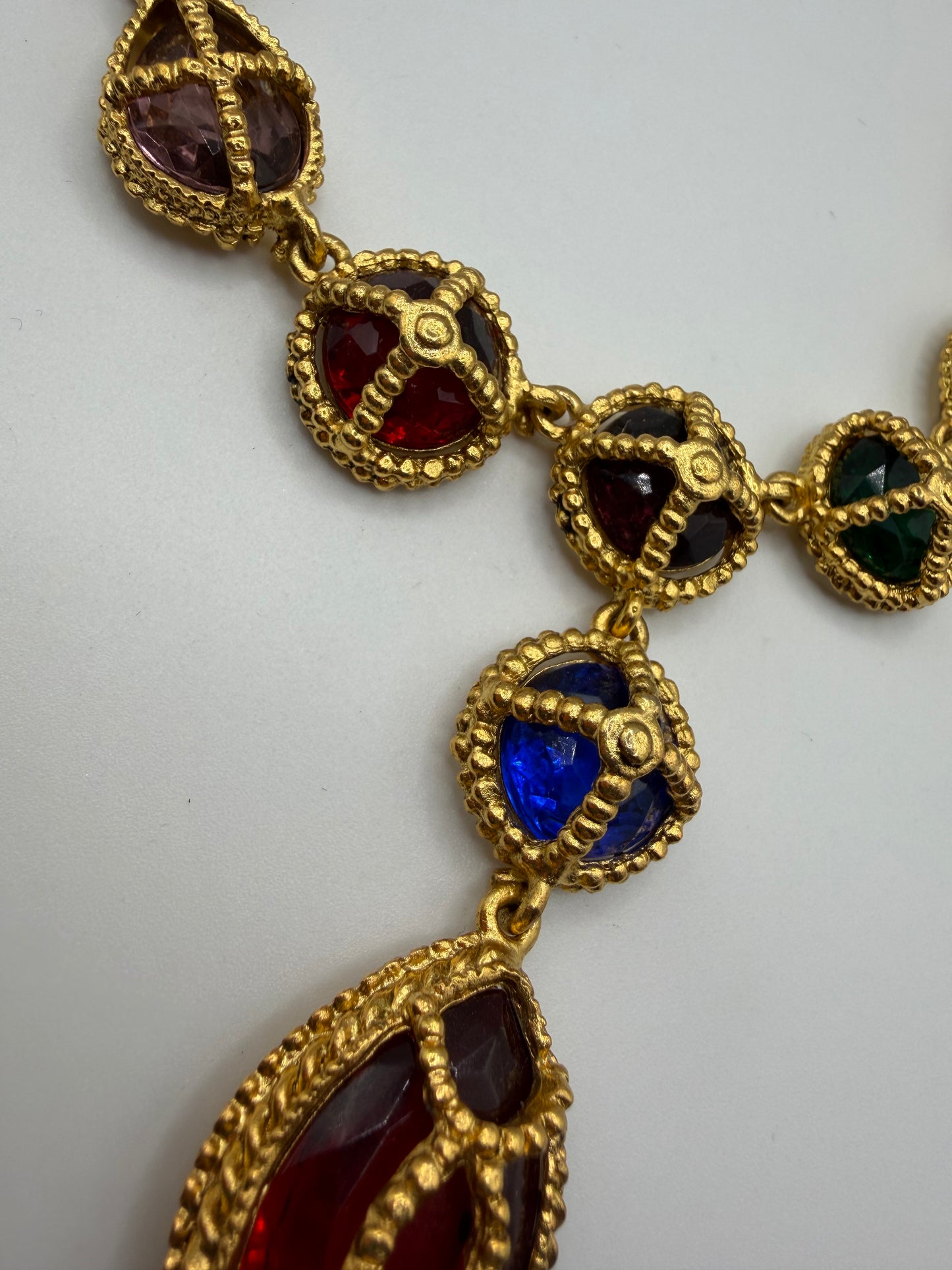 Vintage Rare 1990s Kenneth Jay Lane Gripoix Byzantine Necklace