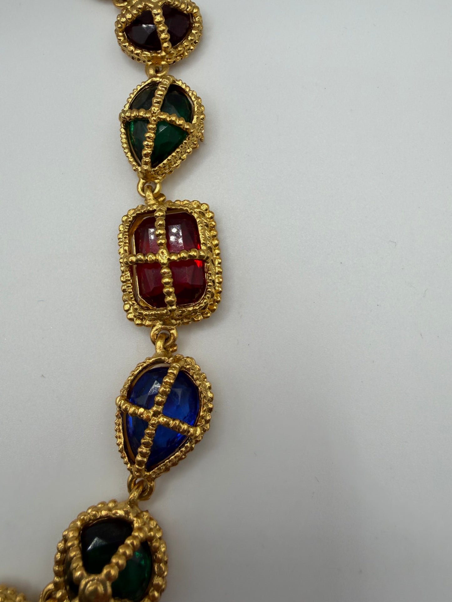Vintage Rare 1990s Kenneth Jay Lane Gripoix Byzantine Necklace