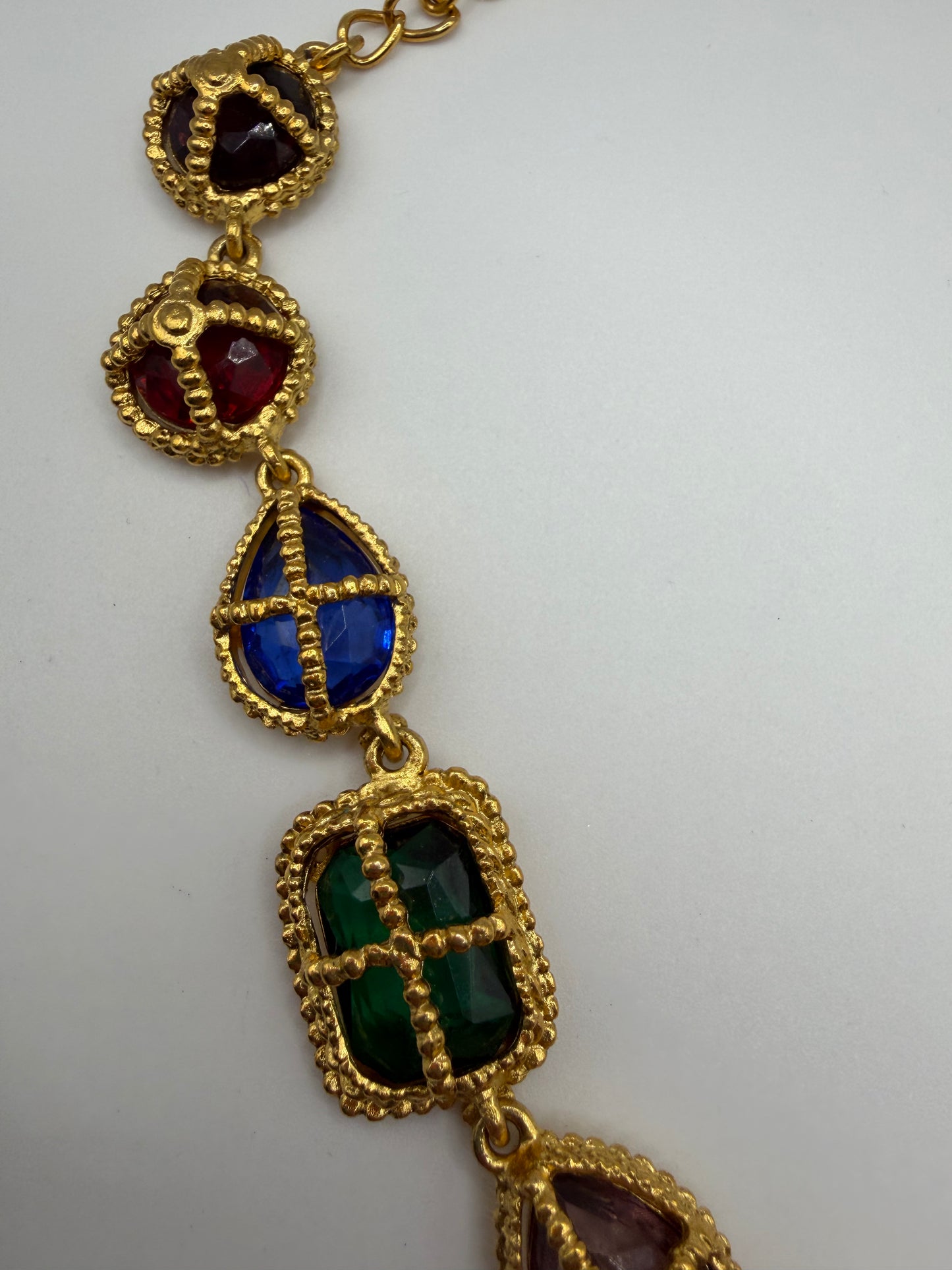 Vintage Rare 1990s Kenneth Jay Lane Gripoix Byzantine Necklace