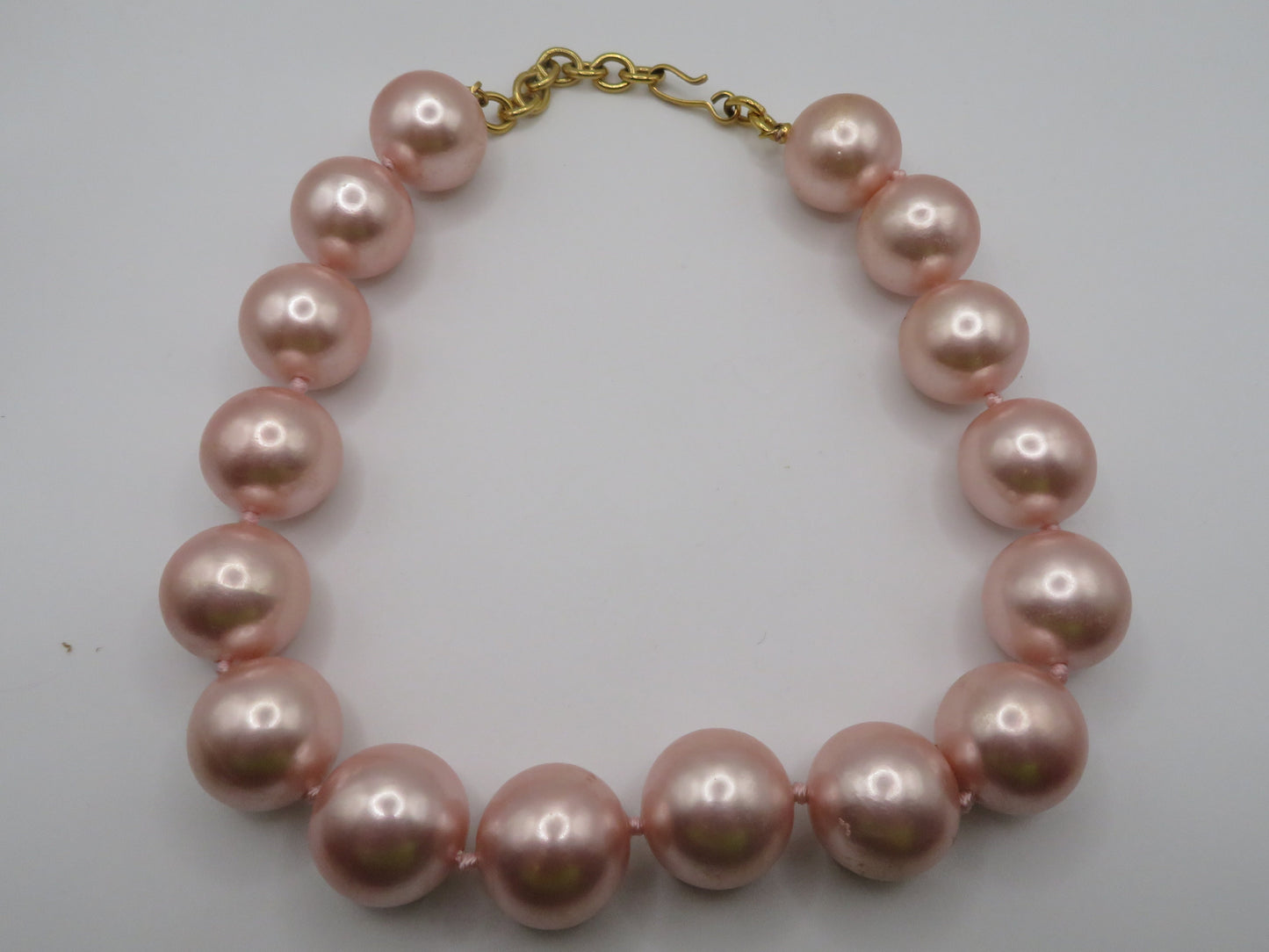 Vintage Super Chunky Oversized Pink Pearl Necklace