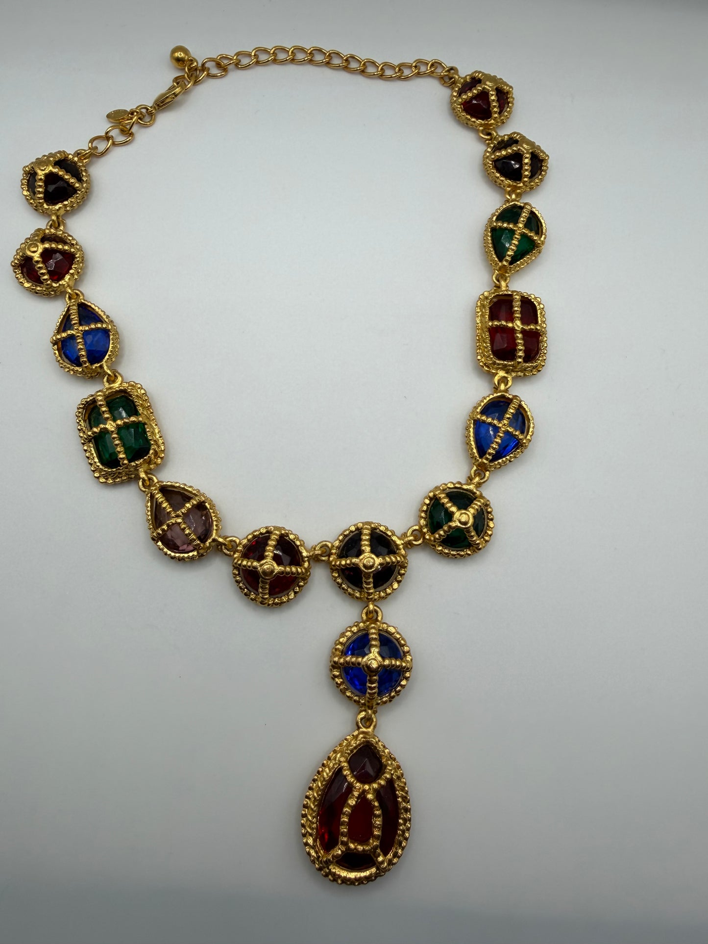 Vintage Rare 1990s Kenneth Jay Lane Gripoix Byzantine Necklace