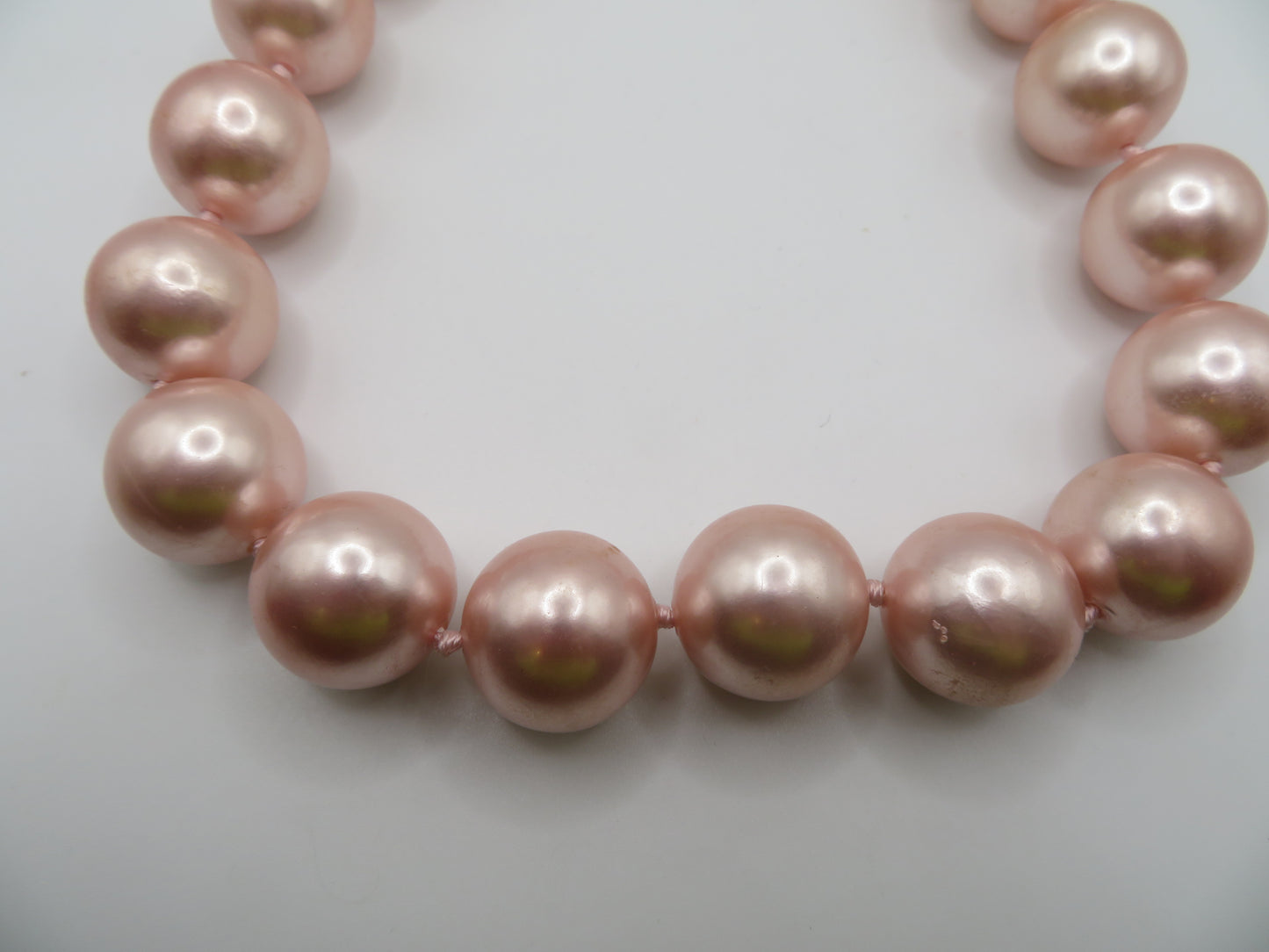 Vintage Super Chunky Oversized Pink Pearl Necklace