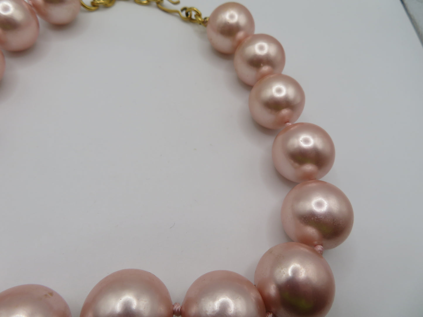 Vintage Super Chunky Oversized Pink Pearl Necklace