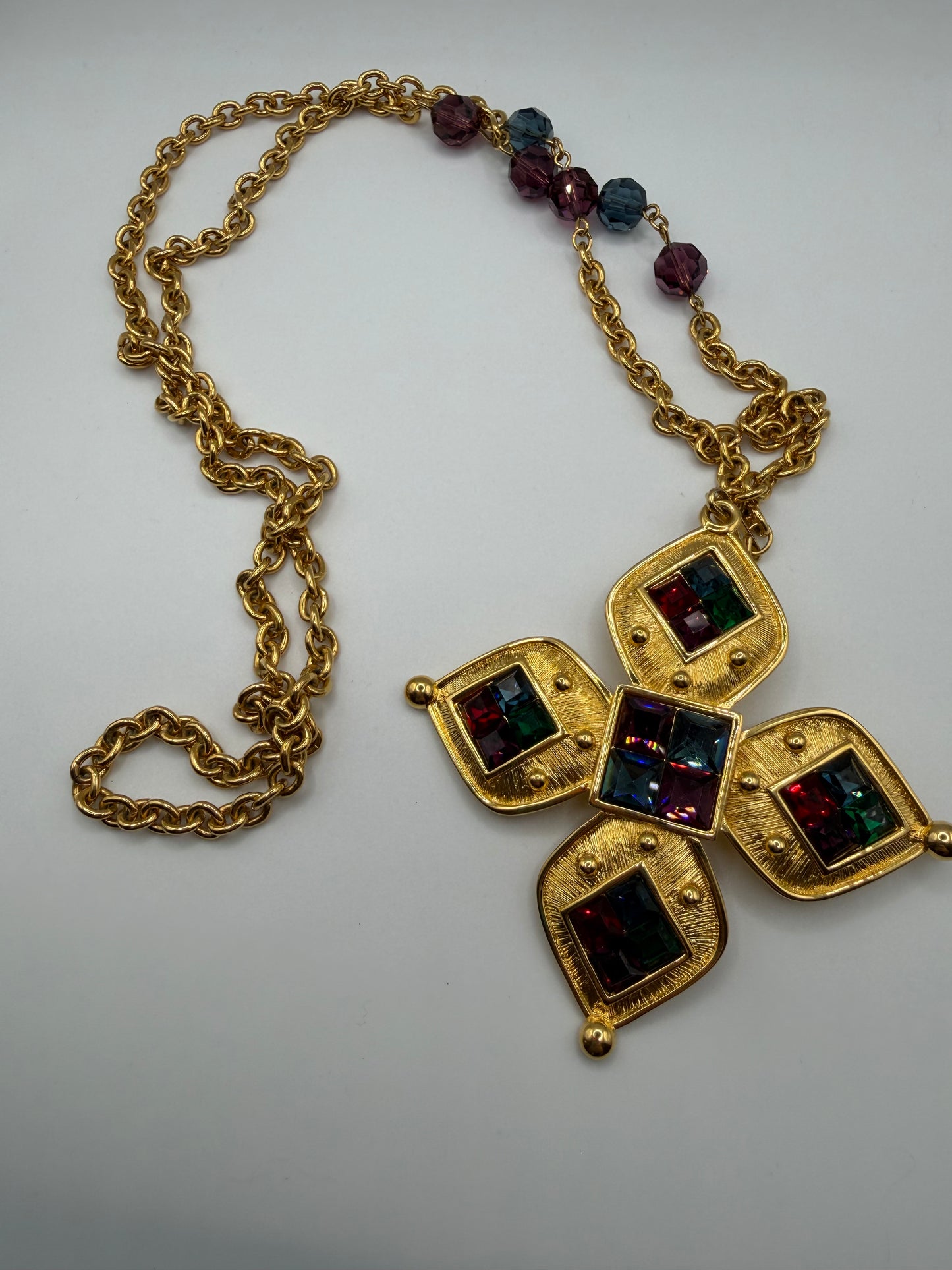 Vintage Napier Maltese Cross Golden Byzantine Necklace