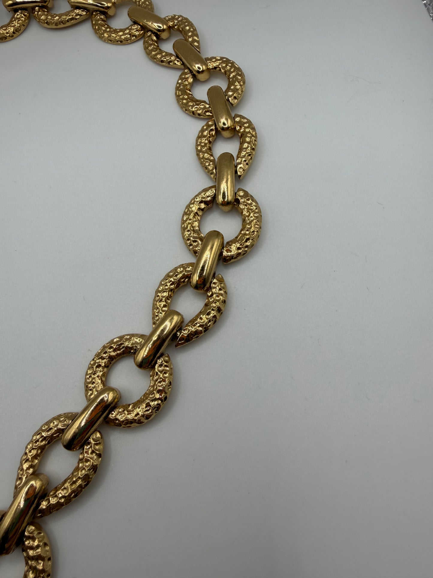 Vintage Rare Monet Etruscan Floral Statement Necklace