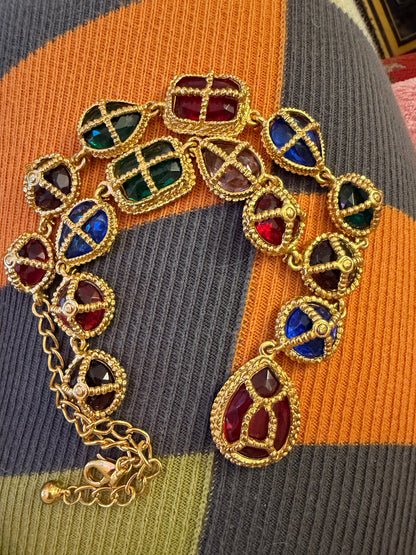 Vintage Rare 1990s Kenneth Jay Lane Gripoix Byzantine Necklace