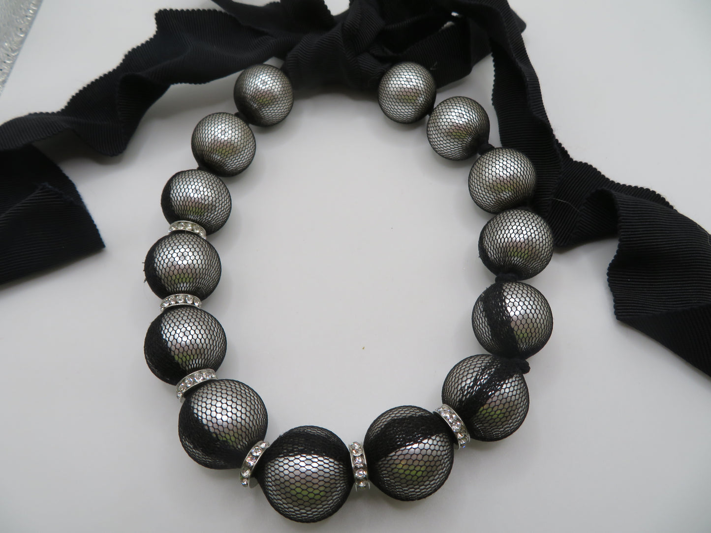 Vintage Lanvin Oversized Tulle Wrapped Pearl Necklace