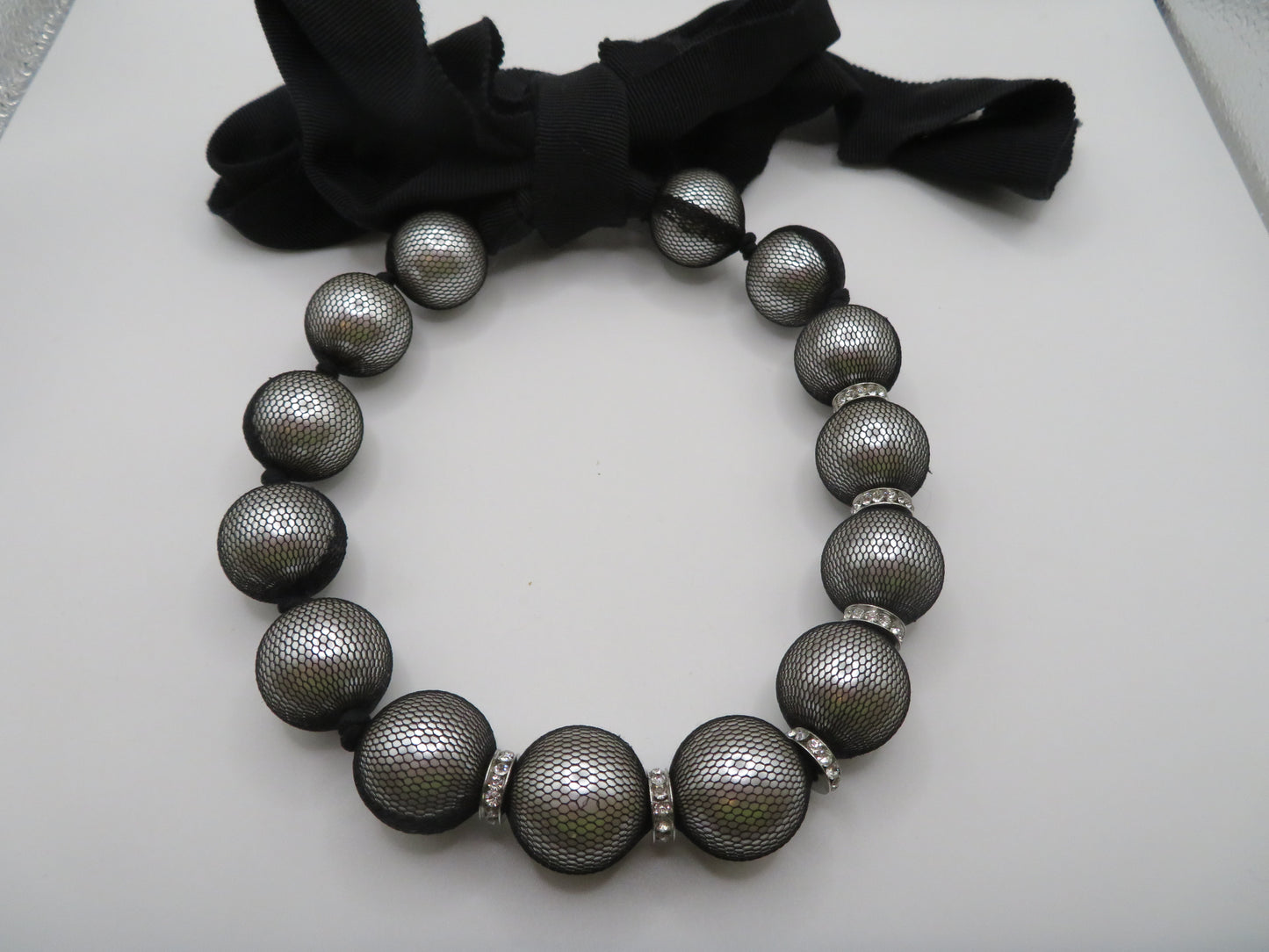 Vintage Lanvin Oversized Tulle Wrapped Pearl Necklace