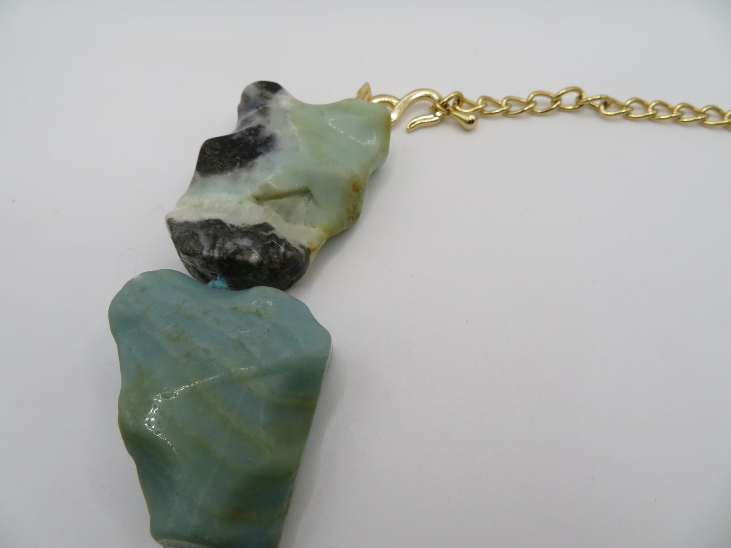 Vintage Kenneth Jay Lane Amazonite Nugget Beaded Necklace