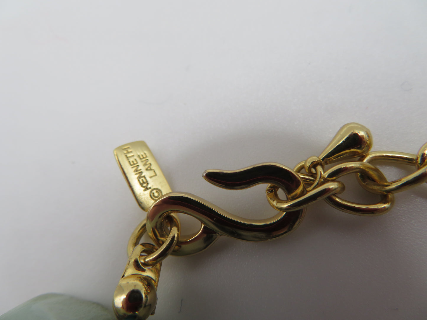 Vintage Kenneth Jay Lane Amazonite Nugget Beaded Necklace