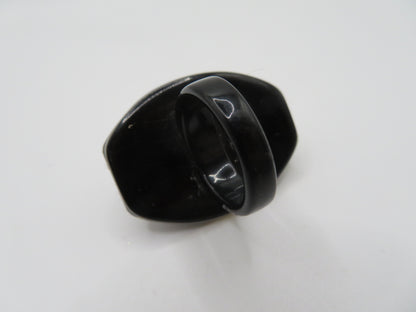 Vintage Chunky Green Cabochon Sparkle Statement Ring