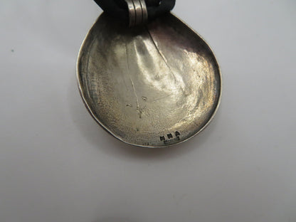 Vintage MMA Modernist Sterling Silver Shell Pendant Necklace