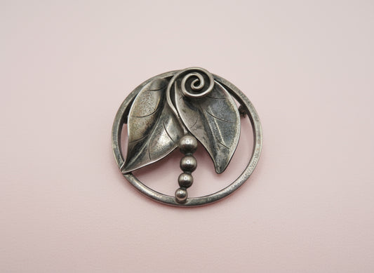 Vintage Alphonse La Paglia Sterling Silver Floral Brooch