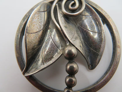 Vintage Alphonse La Paglia Sterling Silver Floral Brooch