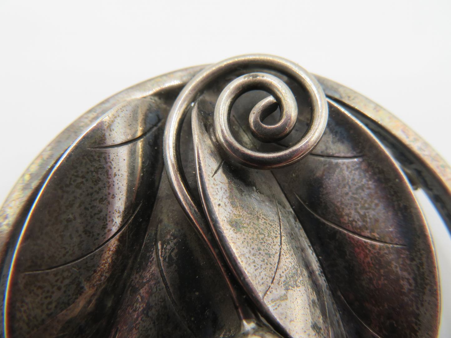 Vintage Alphonse La Paglia Sterling Silver Modernest Floral Brooch