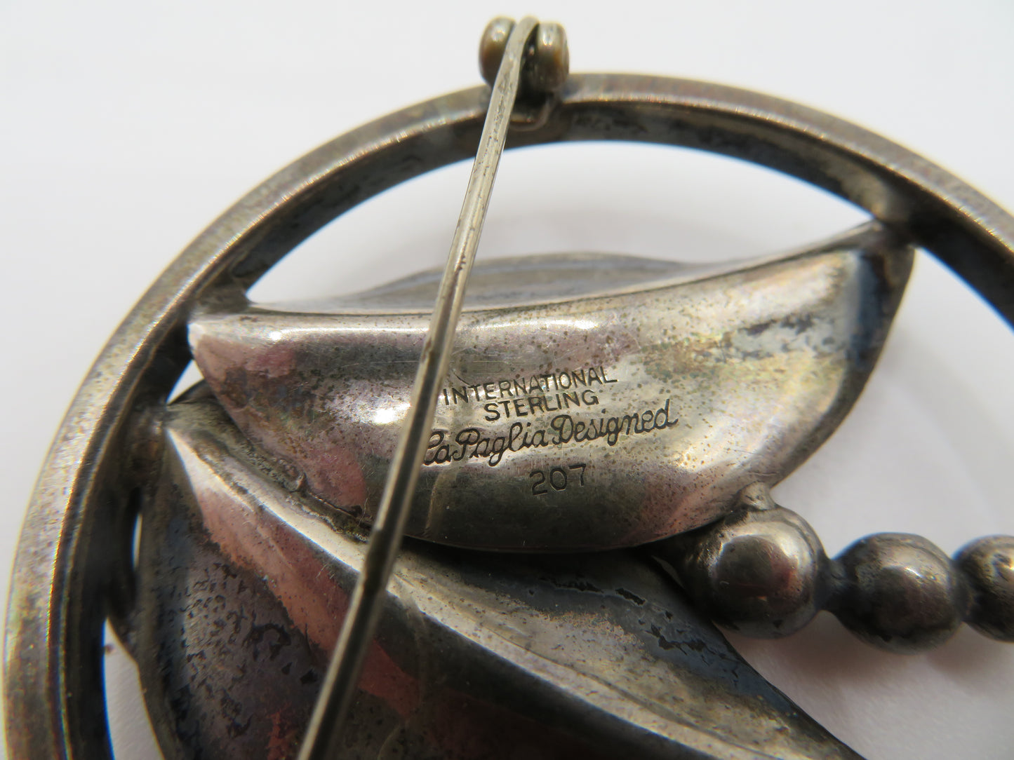 Vintage Alphonse La Paglia Sterling Silver Modernest Floral Brooch