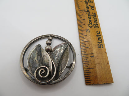 Vintage Alphonse La Paglia Sterling Silver Floral Brooch