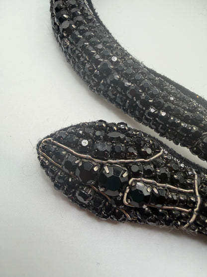 Vintage Vera Wang Monumental Rhinestone Snake Necklace