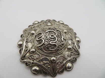 Antique North African Sterling Silver Brooch