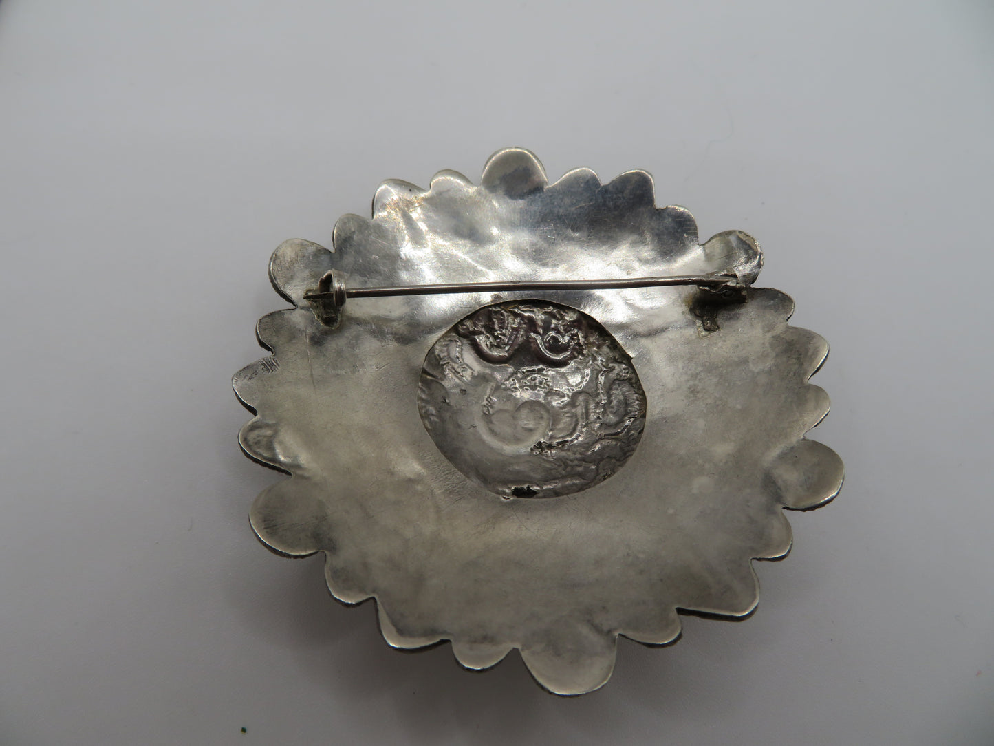 Antique North African Sterling Silver Brooch