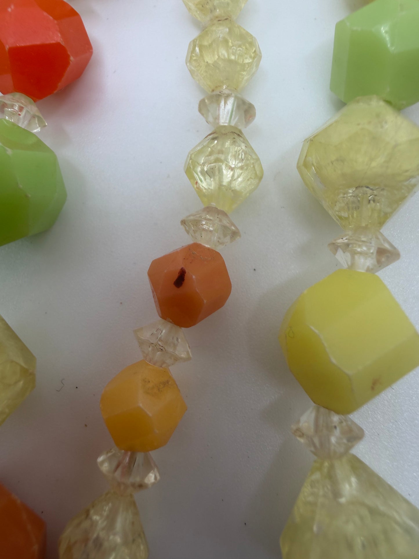 Vintage West Germany Fruit Salad Atomic Beaded Necklace & Earrings Set