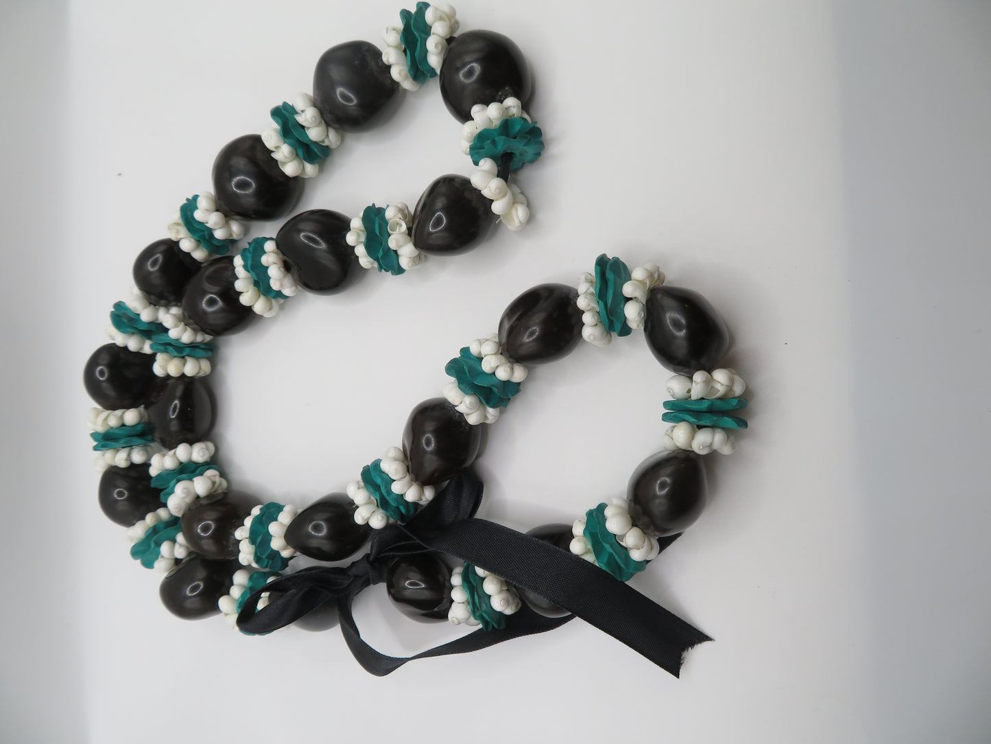 Vintage Hawaiian Kukui Nut Necklace Stack - 3 Stands