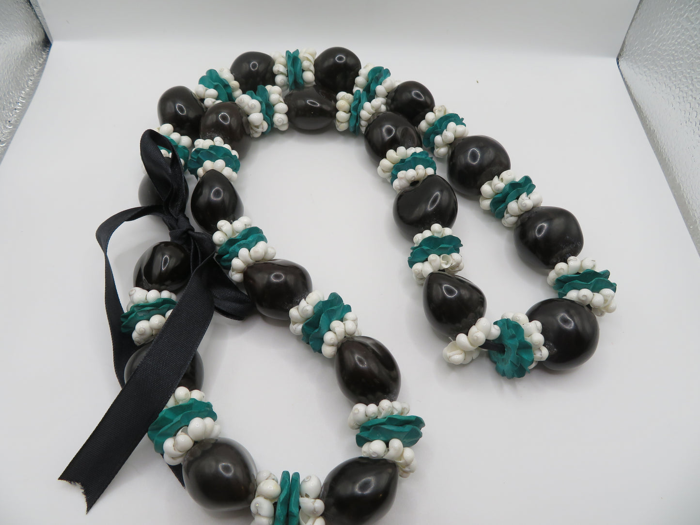 Vintage Hawaiian Kukui Nut Necklace Stack - 3 Stands