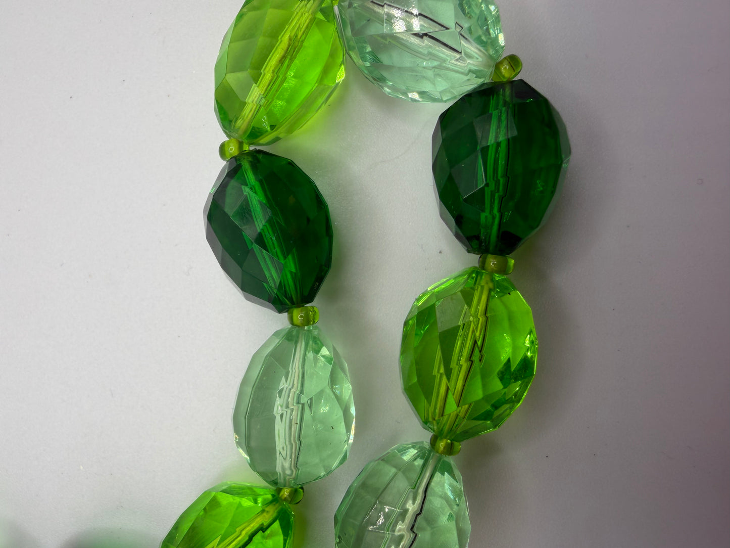 Vintage West Germany Green Salad Beaded Necklace