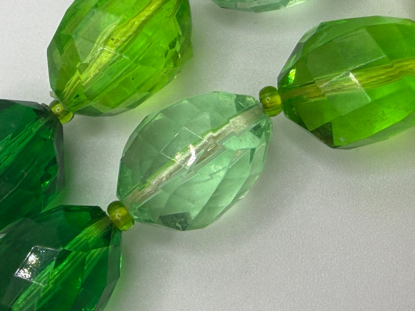 Vintage West Germany Green Salad Beaded Necklace