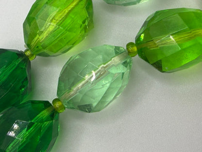 Vintage West Germany Green Salad Beaded Necklace
