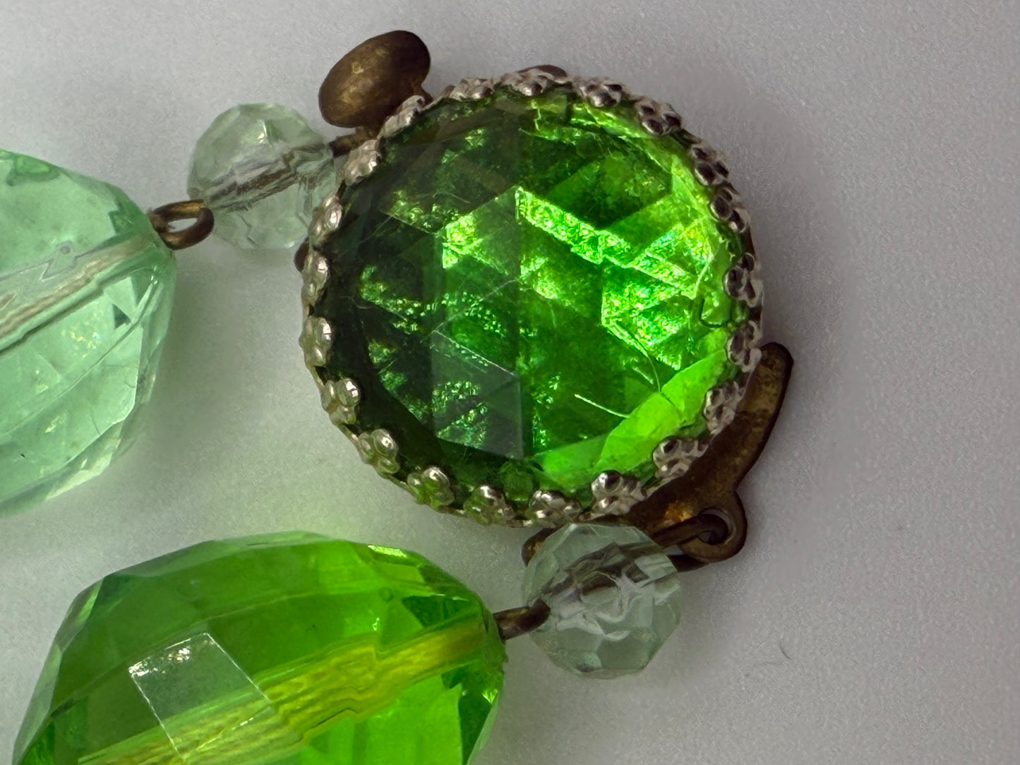 Vintage West Germany Green Salad Beaded Necklace