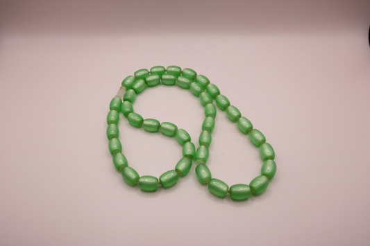 Vintage Midcentury Oversized Moonglow Lime Beaded Necklace