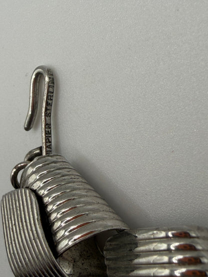Vintage Rare 1950s Napier Sterling Silver Modernist Link Necklace