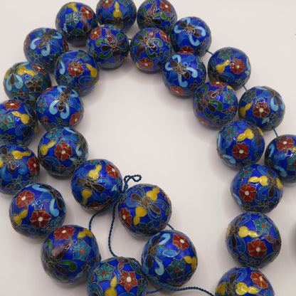 Iris Apfel's Vintage Oversized Cobalt Blue Cloisonné Necklace