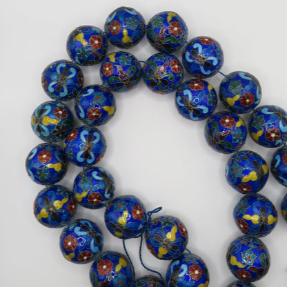 Iris Apfel's Vintage Oversized Cobalt Blue Cloisonné Necklace
