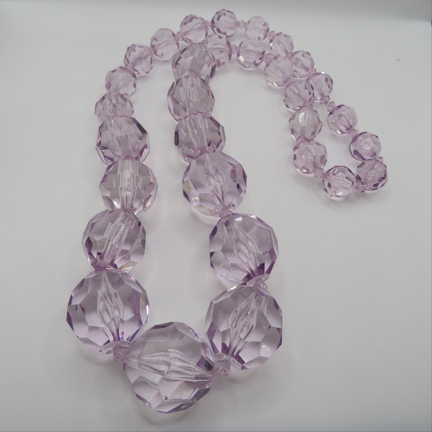 Iris Apfel's Vintage Chunky Lavender Ice Beaded Necklace