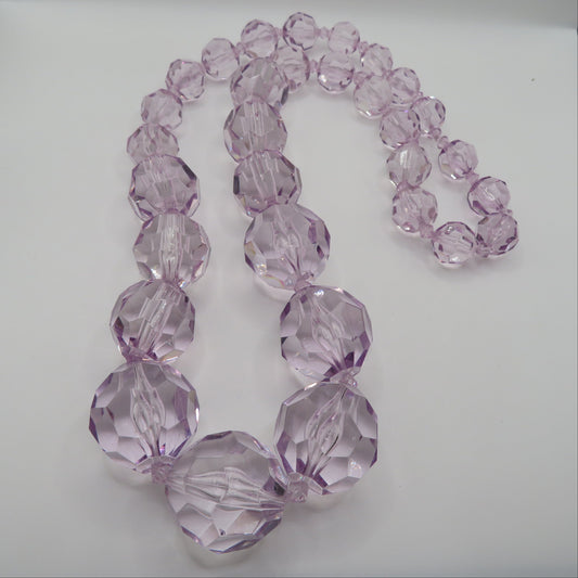 Iris Apfel's Vintage Chunky Lavender Ice Beaded Necklace