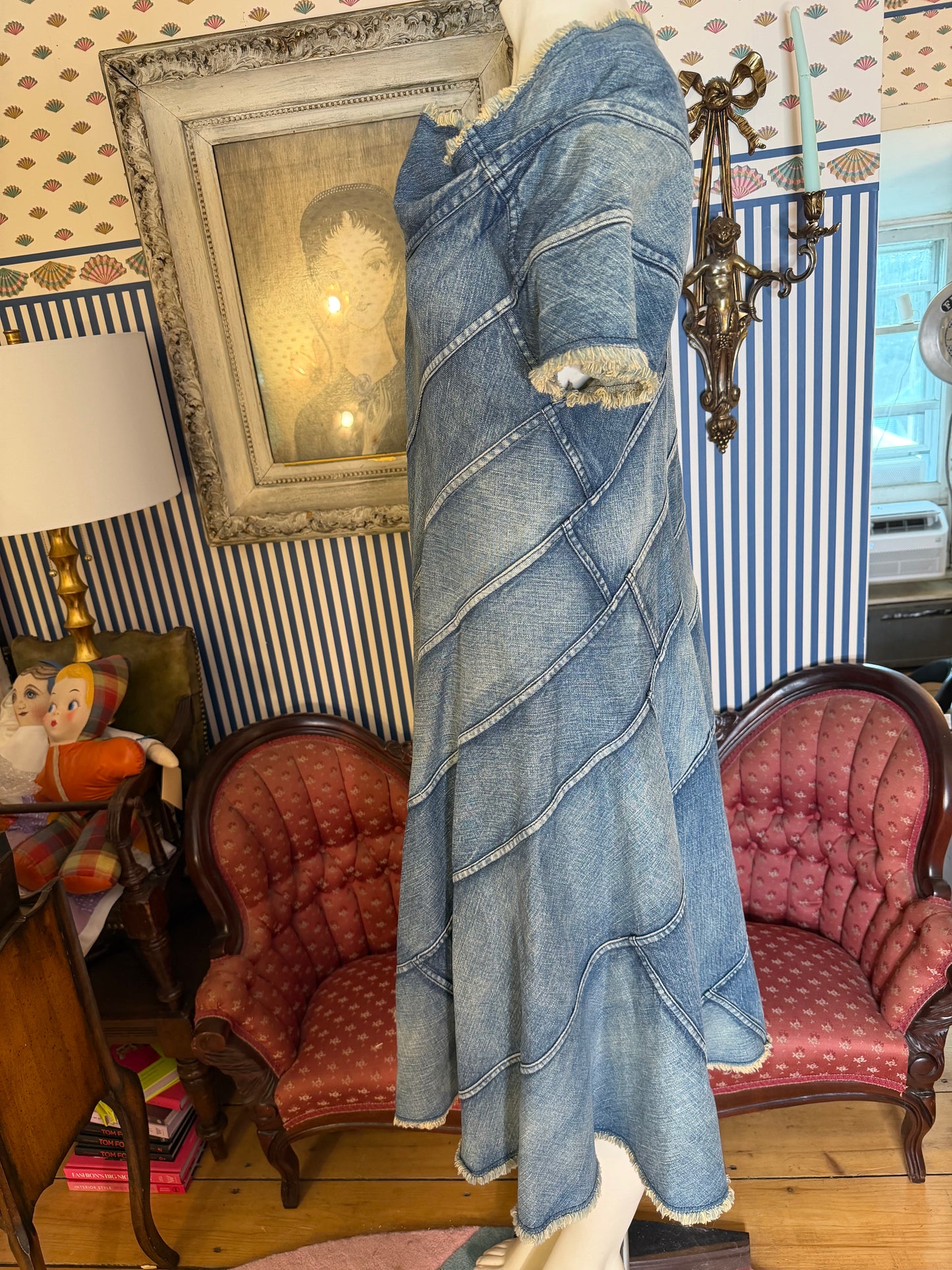 Chloë Sevigny's Junya Watanabe Denim Spiral Dress