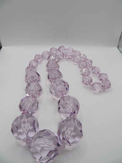 Iris Apfel's Vintage Chunky Lavender Ice Beaded Necklace
