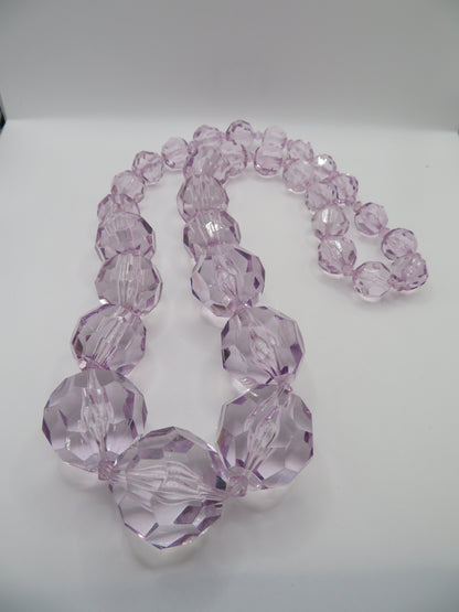 Iris Apfel's Vintage Chunky Lavender Ice Beaded Necklace